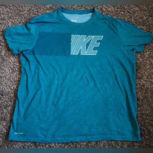 Nike Dri-Fit Blue Graphic Training Shirt XXL - Picture 1 of 6